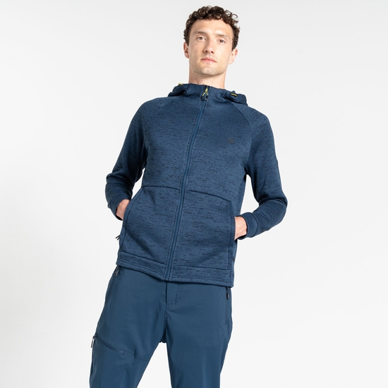 Polaire à capuche homme Shielding Bleu