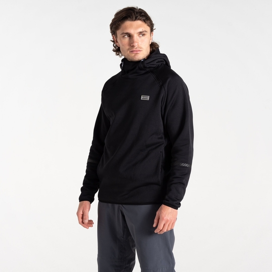 Herren T-Bar Hoodie Schwarz