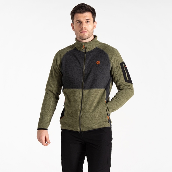Men's Mountain Series Thermal Fleece Olivine Green Black