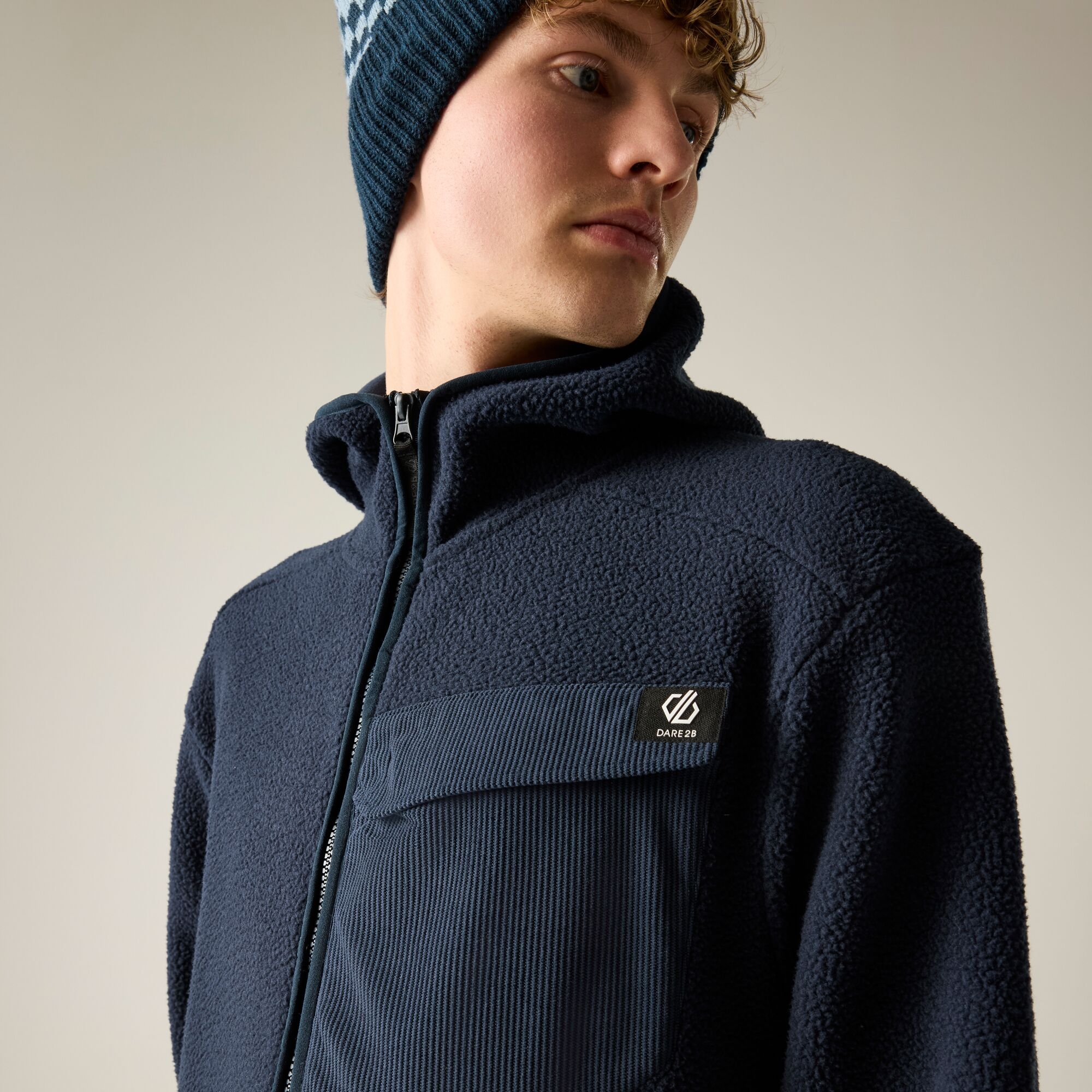 Dare 2B Men's Blue Firn Hooded Borg Fleece Size: Xxxl