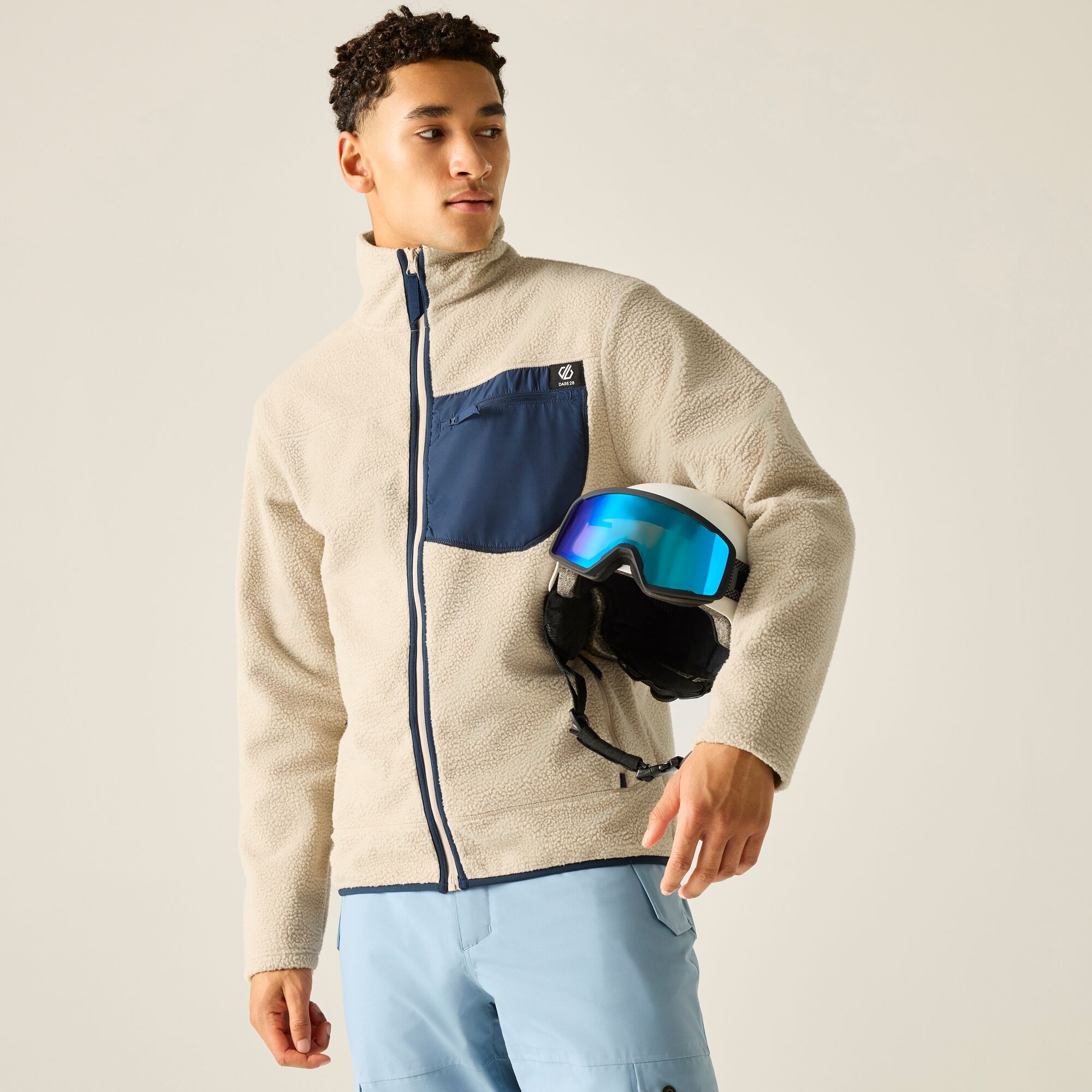 Dare 2B Men's White Camber Shield Borg Fleece Size: Xxxl - Image 1