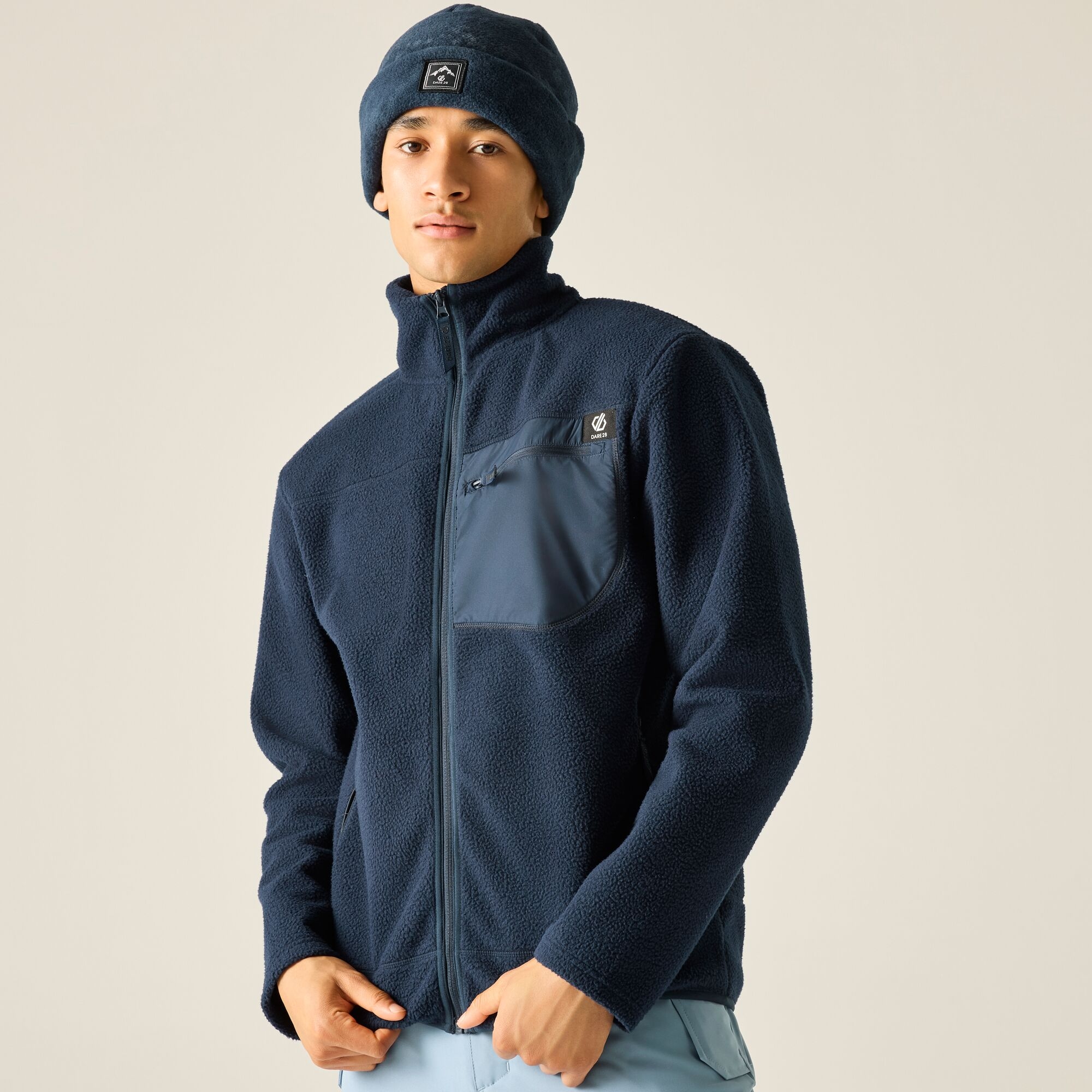 Dare 2B Men's Camber Shield Borg Fleece - Blue Extra Large - Image 3