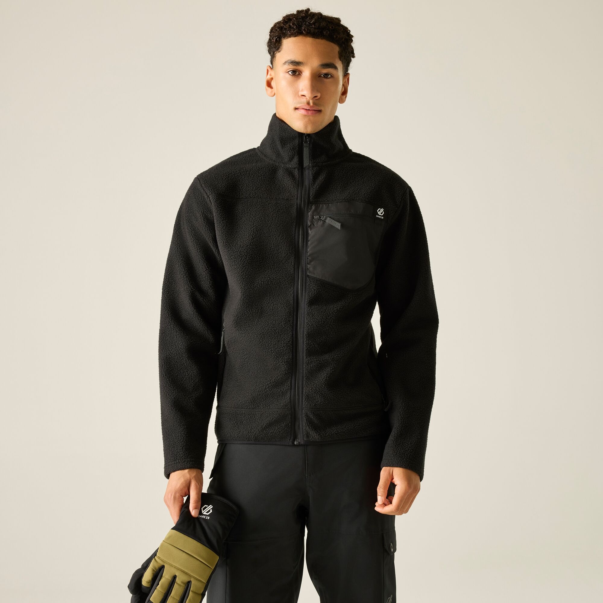 Dare 2B Men's Camber Shield Borg Fleece - Black Extra Small - Image 3