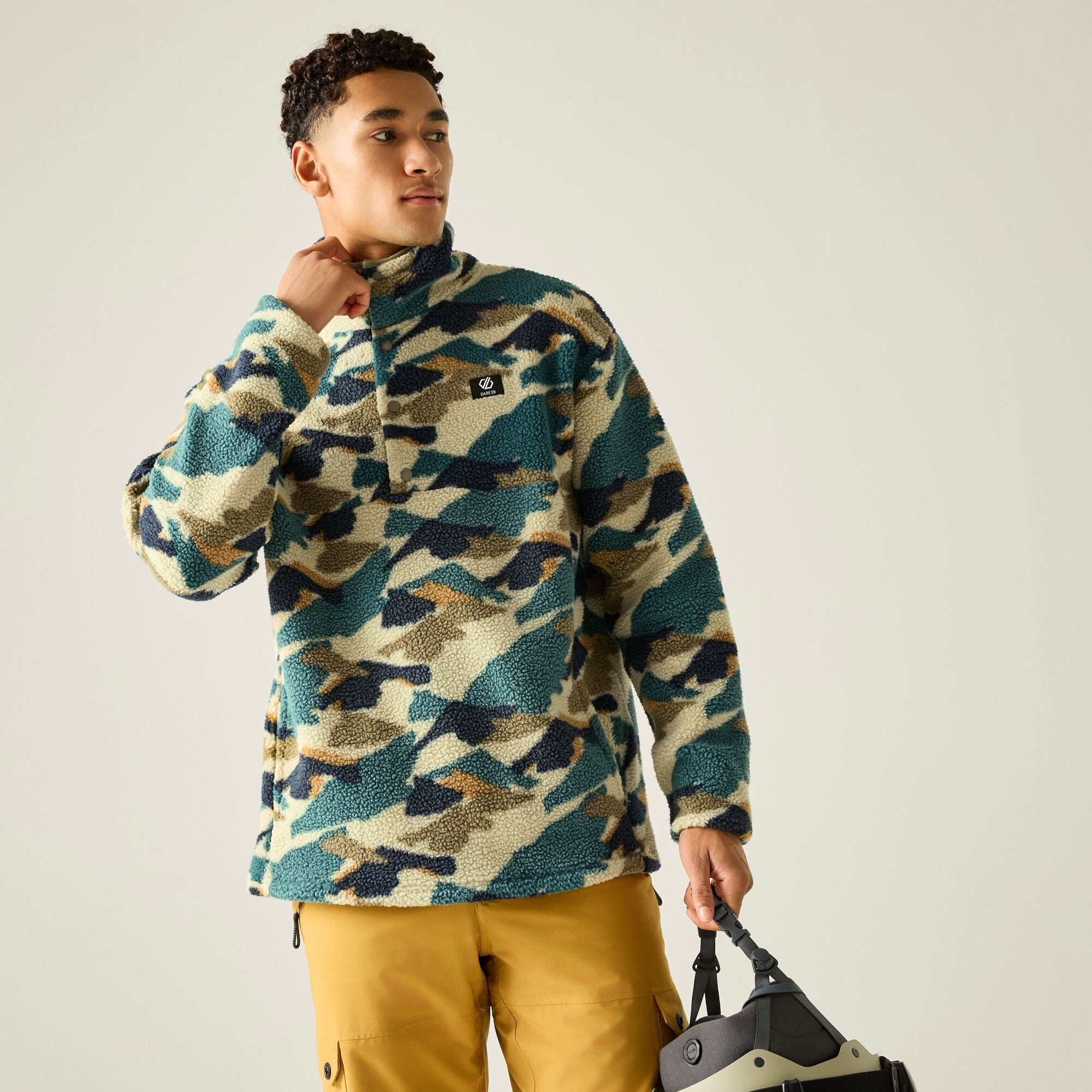 Dare 2B Men's Printed Half-Zip Fleece - Green Extra Small - Image 3