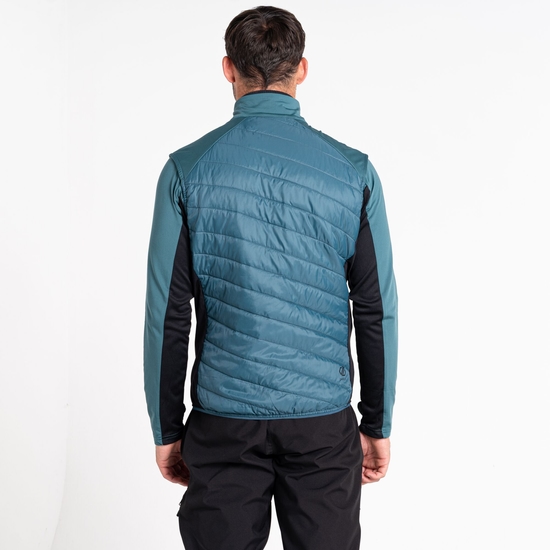 Men's Gendarme Wool Padded Vest Mediterranean Green