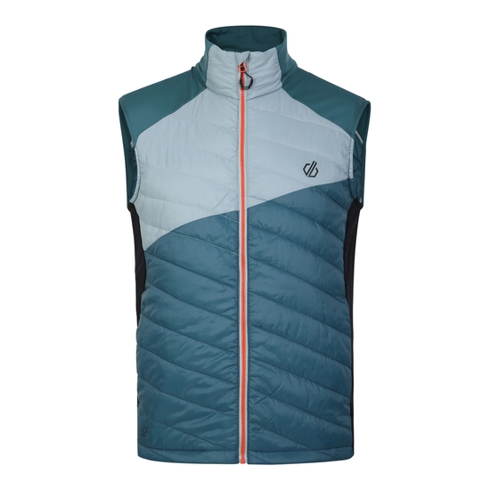 Men's Gendarme Wool Padded Vest Mediterranean Green