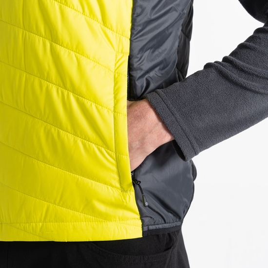 Men's Touring Lightweight Gilet Neon Spring Yellow Black 