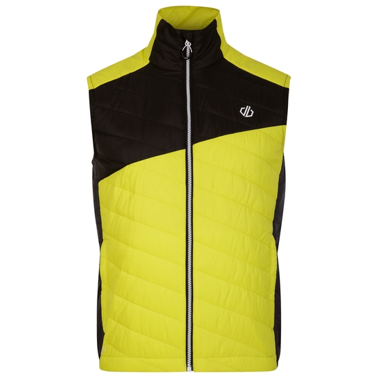 Men's Touring Lightweight Gilet Neon Spring Yellow Black 