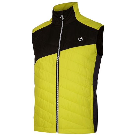 Men's Touring Lightweight Gilet Neon Spring Yellow Black 