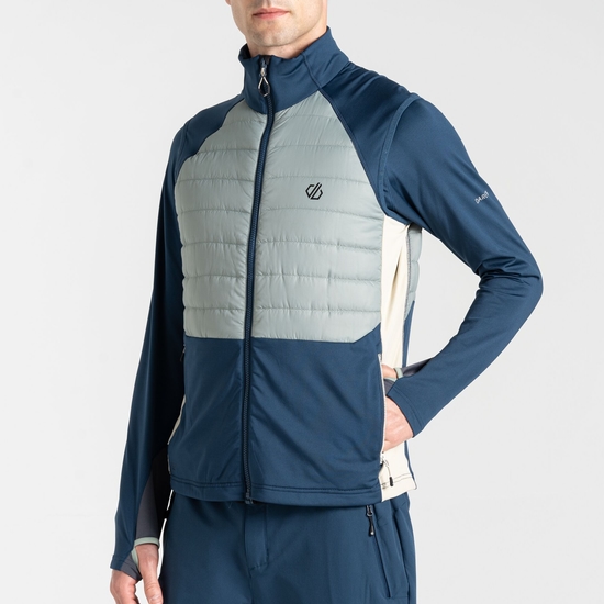 Men's Descending Gilet Green Moonlight Denim
