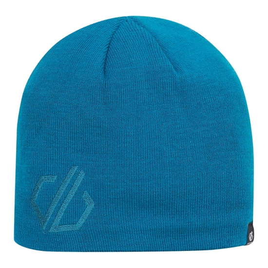 Men's Rethink Embroidered Beanie Hat Kingfisher Blue