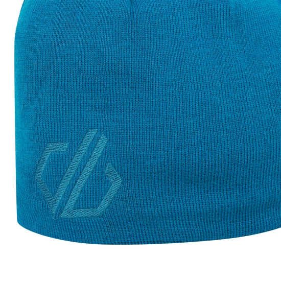 Men's Rethink Embroidered Beanie Hat Kingfisher Blue