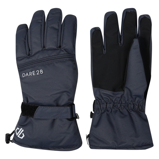 Men's Worthy Waterproof Ski Gloves Ebony Grey