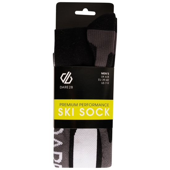 Men's Performance Premium Ski Socks Black White