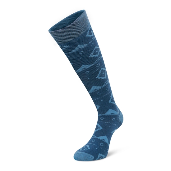 Chaussettes de ski à imprimé Homme Bleu Marine
