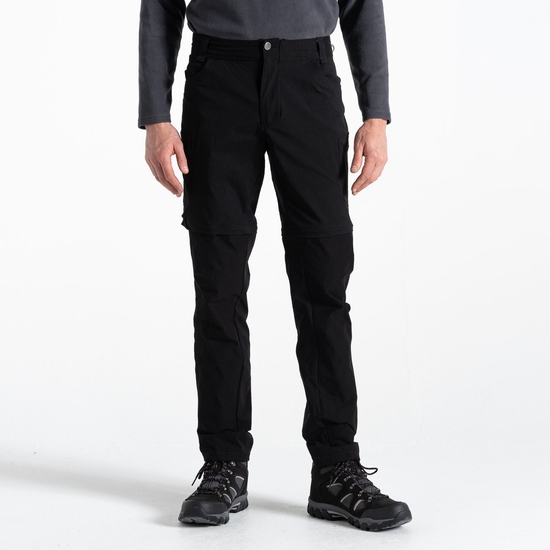 Men's Tuned In II Multi Pocket Zip Off Walking Trousers Black