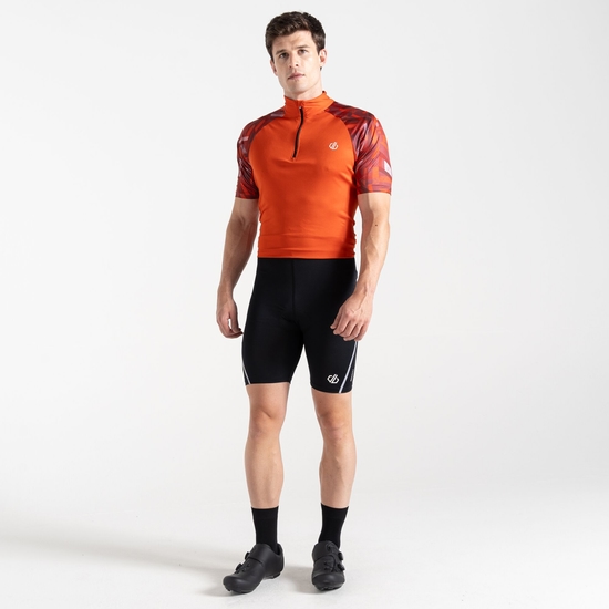 Men's Bold Reflective Cycling Shorts Black