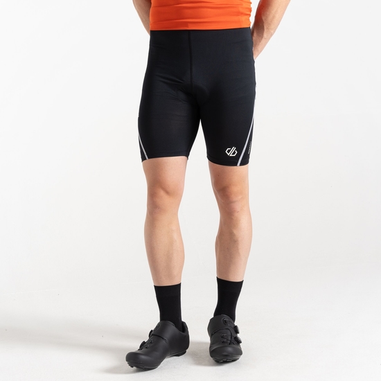 Men's Bold Reflective Cycling Shorts Black