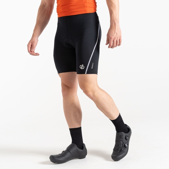 Men's Bold Reflective Cycling Shorts Black