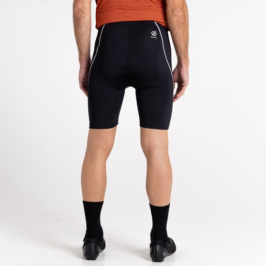 Herren Bold reflektierende Radlershorts Schwarz