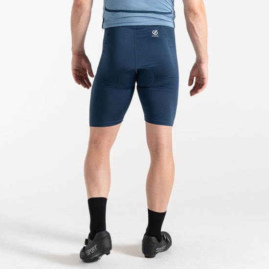 Men's Bold Reflective Cycling Shorts Moonlight Denim