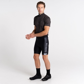 Men's AEP Virtuosity Reflective Cycling Shorts Black White