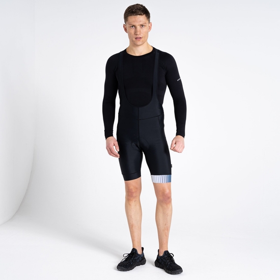 Men's AEP Virtuous Bibbed Cycling Shorts Black Print