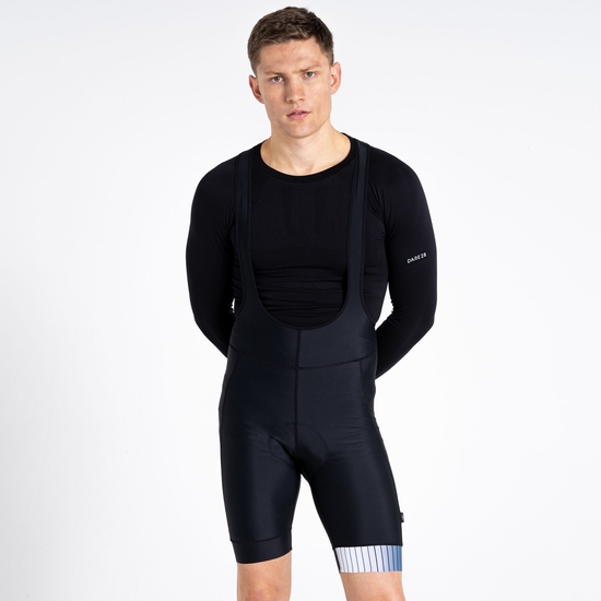 Men's AEP Virtuous Bibbed Cycling Shorts Black Print