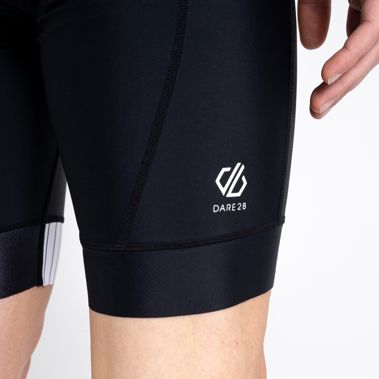 Men s AEP Virtuous Bibbed Cycling Shorts Black Print Dare2B ROW