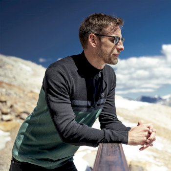 Jenson Button Kollektion - Dutiful Sweatshirt mit halblangem Reißverschluss für Herren Grün