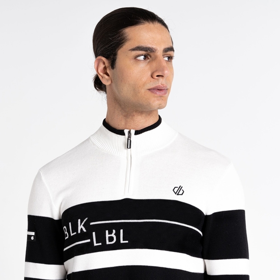 Men's Outgoing II Knitted Sweater White Black