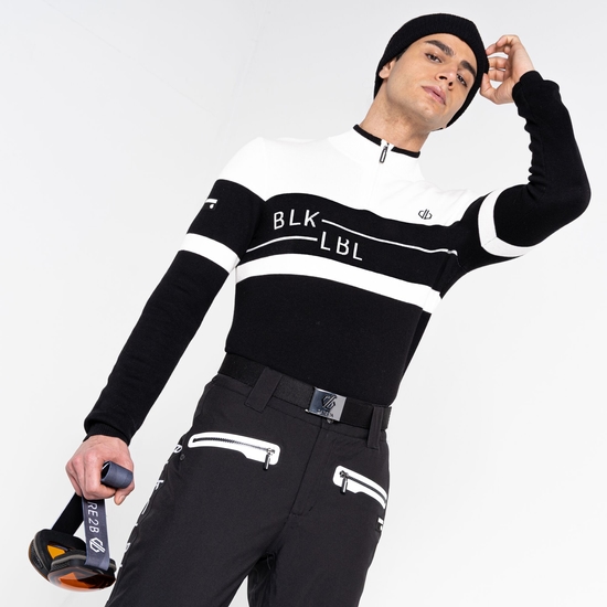 Men's Outgoing II Knitted Sweater White Black