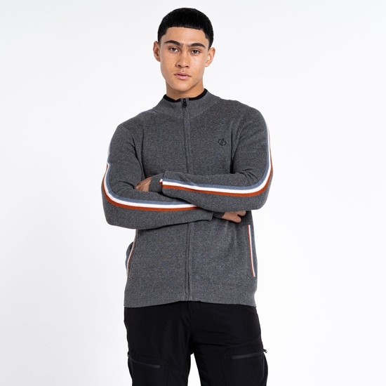 Men's Dutiful II Full Zip Sweater Charcoal Grey Marl