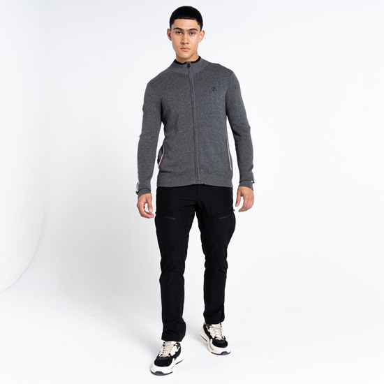 Men's Dutiful II Full Zip Sweater Charcoal Grey Marl