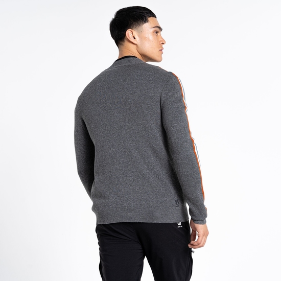 Men's Dutiful II Full Zip Sweater Charcoal Grey Marl