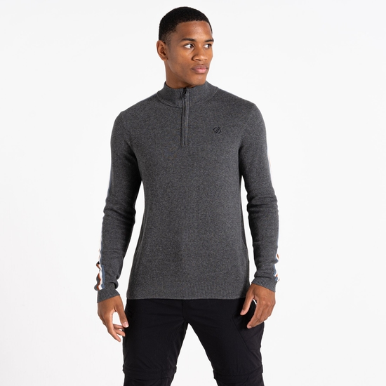 Pull zippé à moitié Homme DUTIFUL II Gris