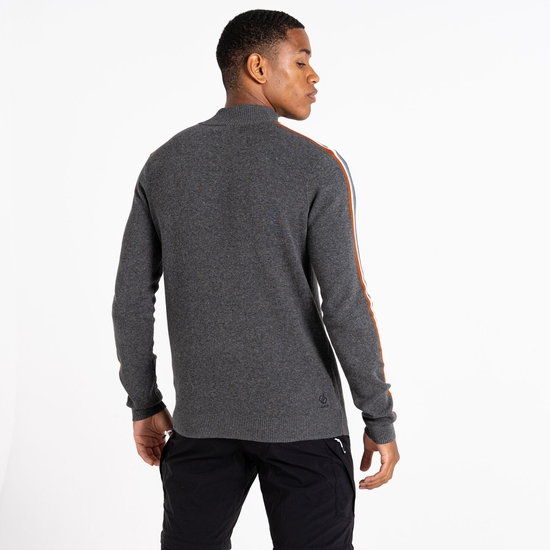 Pull zippé à moitié Homme DUTIFUL II Gris