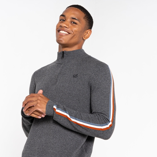 Pull zippé à moitié Homme DUTIFUL II Gris