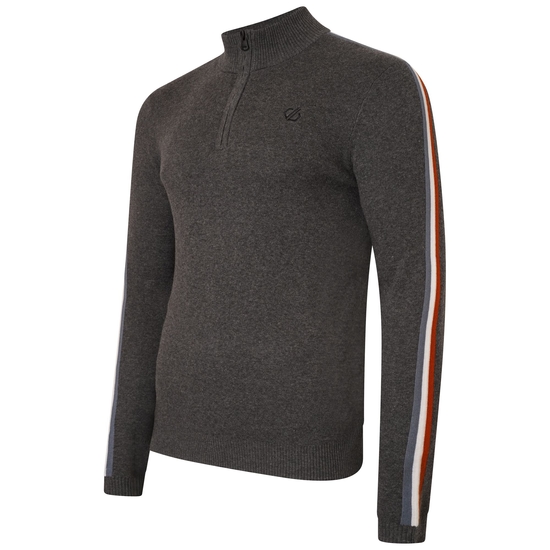 Pull zippé à moitié Homme DUTIFUL II Gris