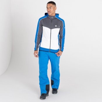 The Jenson Button Edit - Revived Recycled Full Zip Hoodie Ebony Grey Lapis Blue White