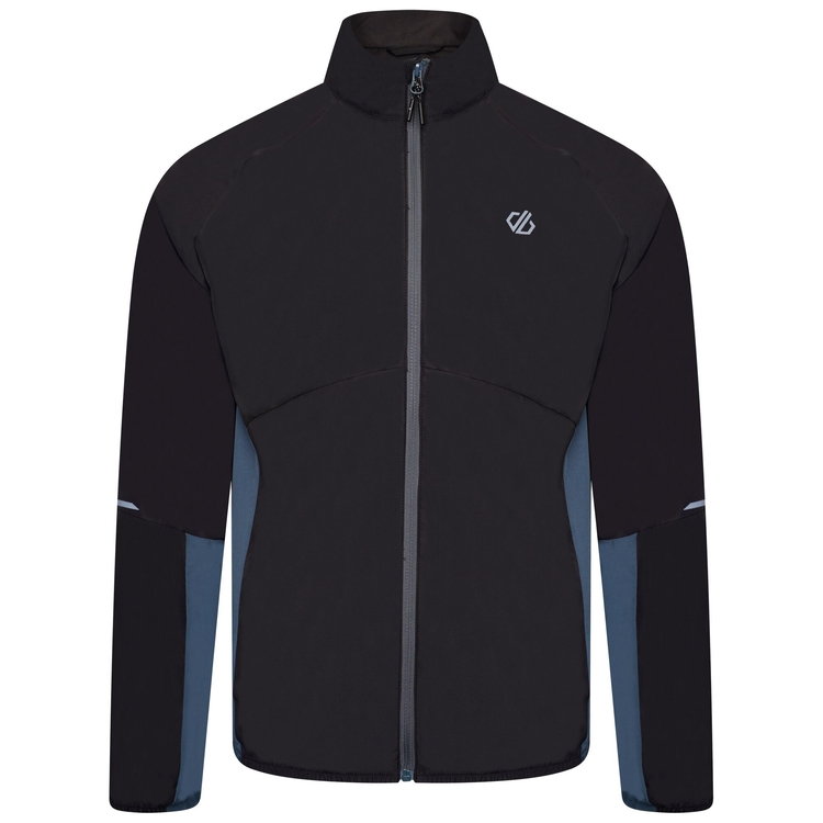 Men s Ablaze II Lightweight Windshell Jacket Black Orion Grey Dare2B IE