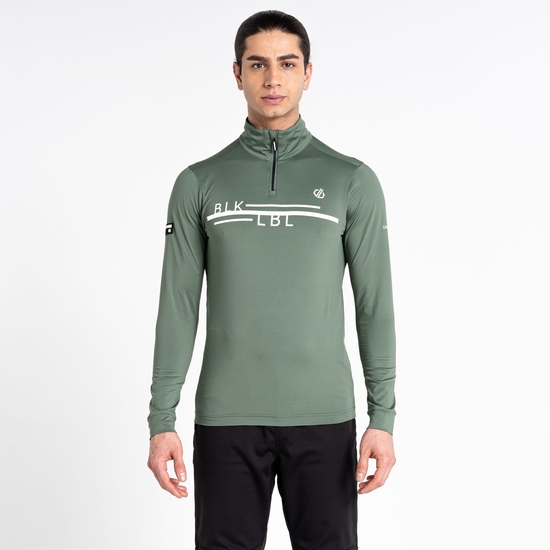Couche intermédiaire core stretch demi-zip Homme OUTSTAND II Vert