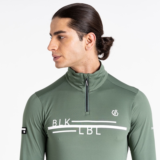 Couche intermédiaire core stretch demi-zip Homme OUTSTAND II Vert