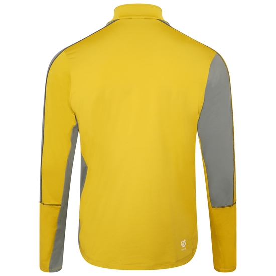 Men's Dignify II Half Zip Core Stretch Midlayer Moss Yellow Agave Green