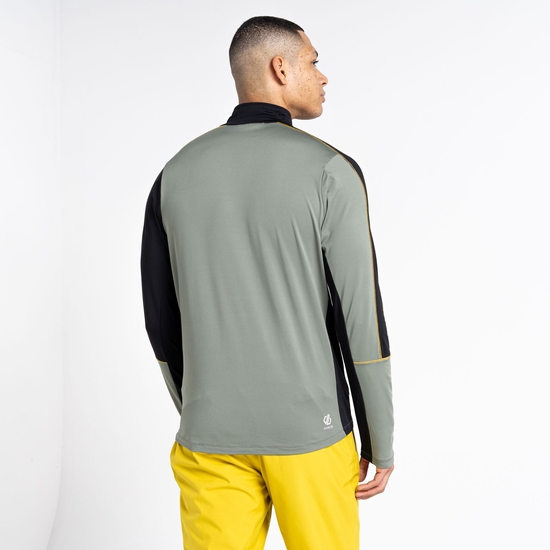 Men's Dignify II Half Zip Core Stretch Midlayer Agave Green Black