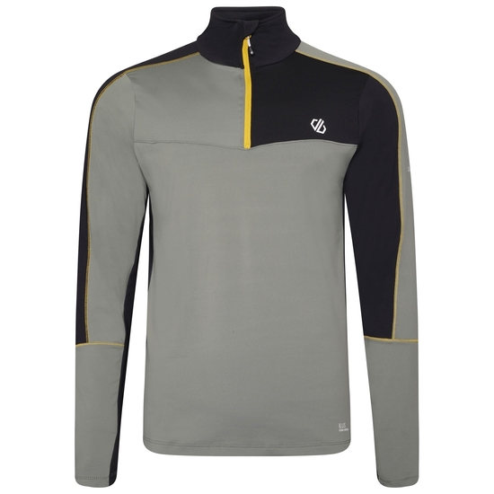 Men's Dignify II Half Zip Core Stretch Midlayer Agave Green Black