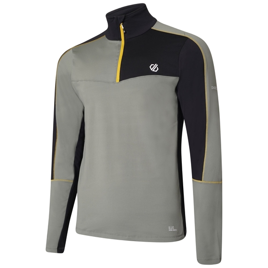 Men's Dignify II Half Zip Core Stretch Midlayer Agave Green Black