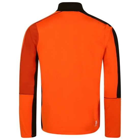 Men's Dignify II Half Zip Core Stretch Midlayer Puffins Orange Black 