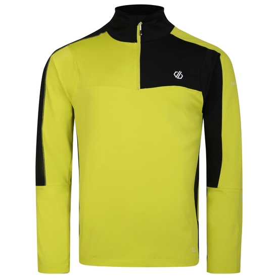 Men's Dignify II Half Zip Core Stretch Midlayer Neon Spring Black