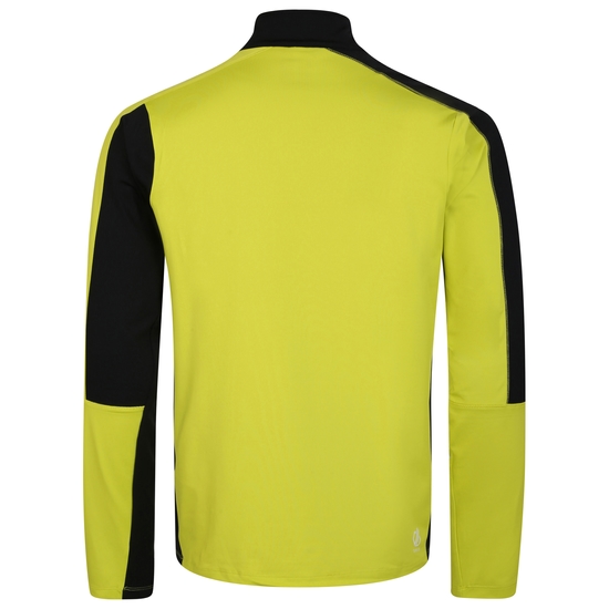 Men's Dignify II Half Zip Core Stretch Midlayer Neon Spring Black